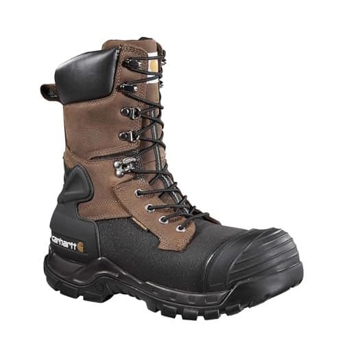 Carhartt Mens 10 Waterproof Insulated Pac Boot Composite Toe BlackBrown 11 W