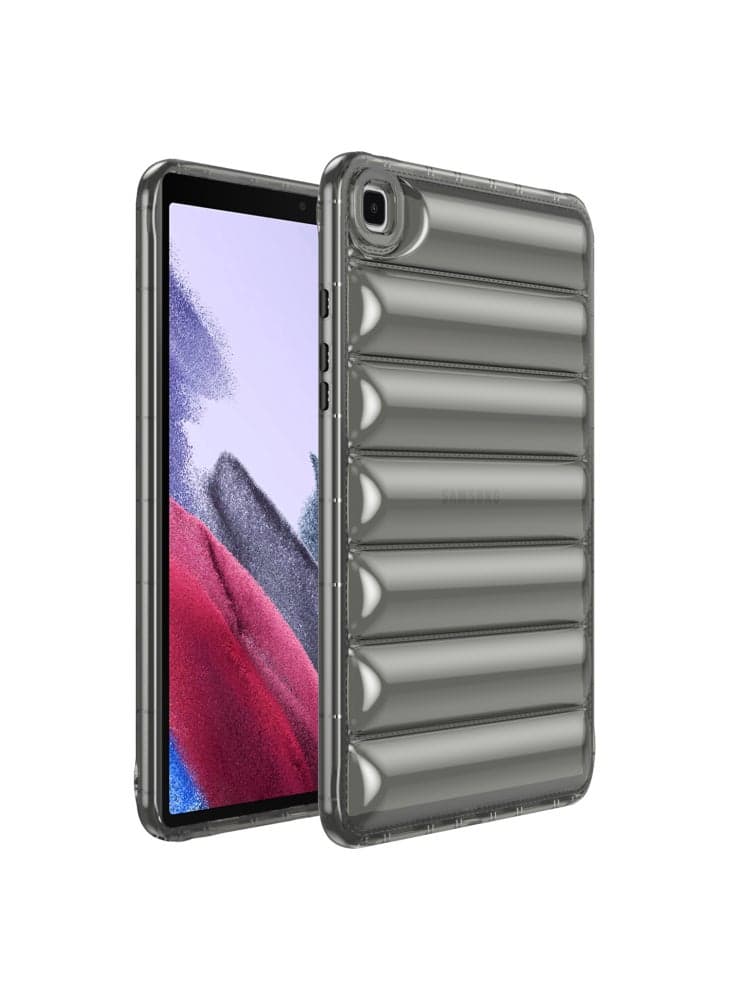 For Samsung Galaxy Tab A 8.0 (2019) SM-T290 (Wi-Fi)/SM-T295 (LTE) Tablet Case Soft TPU Down Jacket Design Protective Cover - Grey