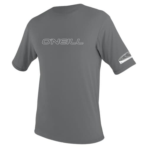 O'Neill Men's Basic Skins UPF 50+ Short Sleeve Sun Shirt, Smoke, Medium