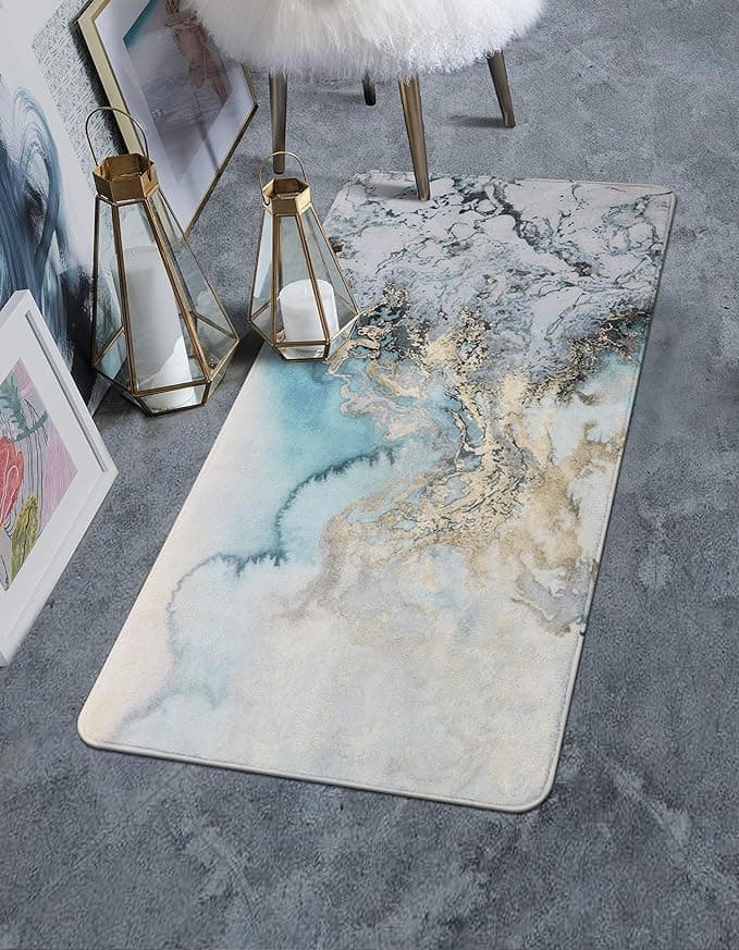 BLURISM Bathroom Rug Mat Bath Mats for Bathroom NonSlipSuper Soft and Water Absorbent Faux Wool Bath Rugs Machine Wash Dry Rugs for Bathroom Floor Tub and Shower