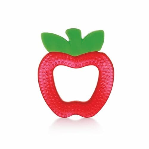 BeeBaby Teethers for 6 to 12 Months BPA Free. Cooling Water Filled Baby Teether, Soft Teething Toy for Babies with Carry Case, Soothes Gums and Easy to Grip. 100% BPA, PVC Free. (Apple - Red, pack of 1)