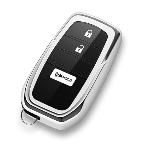 ZSPDACC for Toyota Key Fob Cover 3 Buttons Car Key Case fits 2026 2025 2024 2023 GR Corolla Cross Tacoma 4Runner Prius Land Cruiser TPU Soft Cover