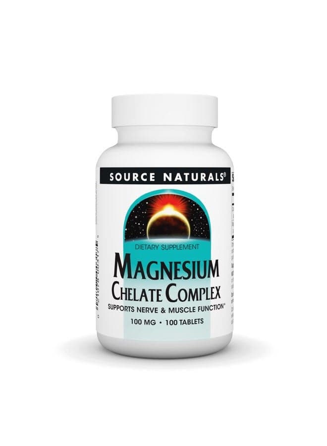 Magnesium Chelate Complex, Supports Nerve & Muscle Function*, 100 mg -100 Tablets