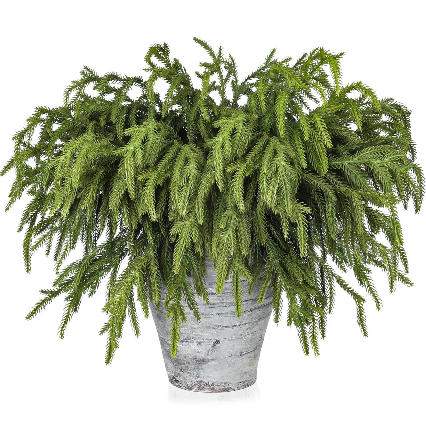 Artgar 50 Pcs Pine Branches 18 Inch Artificial Green Pine Stem Real Touch Pines Branches Christmas Greenery Pines Branches for DIY Flower Arrangement Home Indoor Christmas Decor