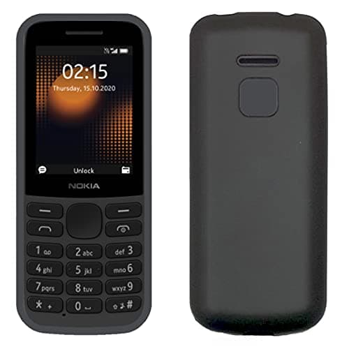 ZAOMA Back Cover Compatible for Nokia 215 4G 2020 - Black Colour (Pack of 2)
