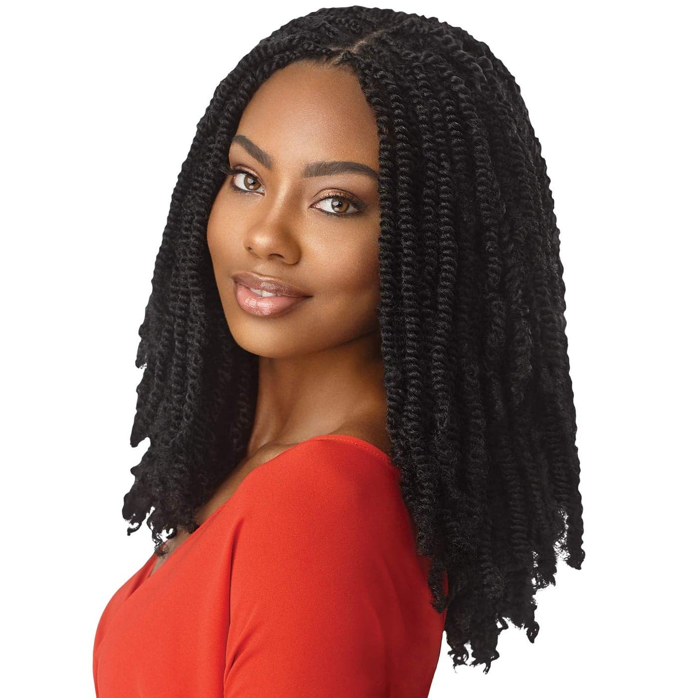 MULTI PACK DEALS Outre Synthetic Braid X PRESSION TWISTED UP SPRINGY AFRO TWIST 16 3PACK 1B