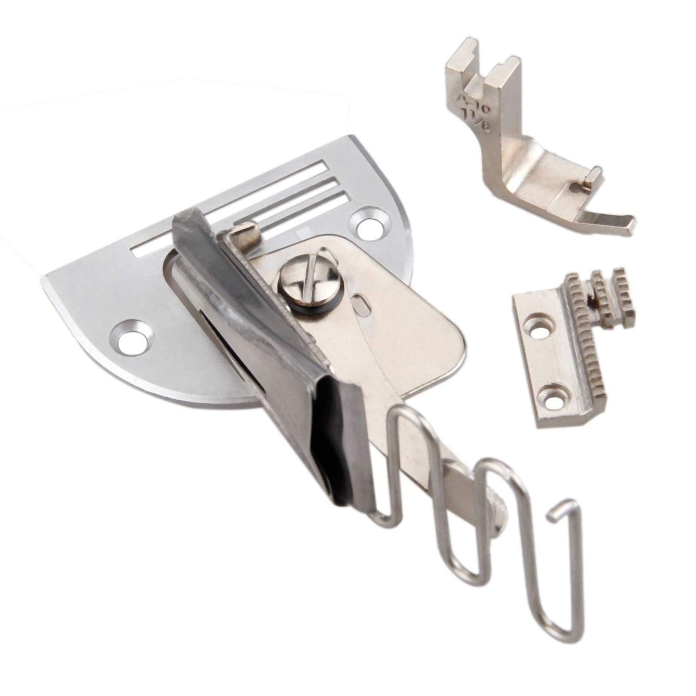 Hicello Binding Curve Edge Folder Bias Binder Foot for Industrial Sewing Machine Overlock Binding of Curve Edge Folder Tape Right Angle Bias Binder for Lockstitch Machine