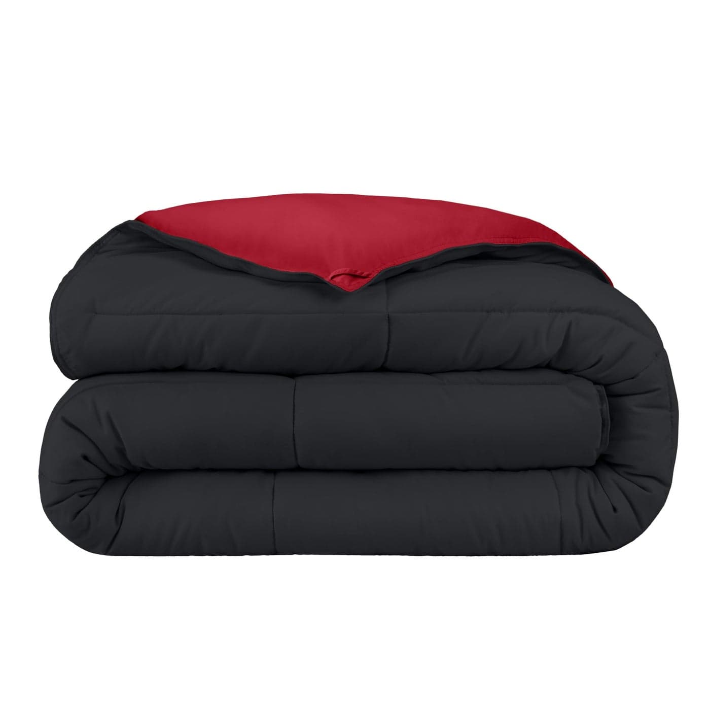 Bare Home Oversized King Comforter Reversible Colors Goose Down Alternative UltraSoft Premium 1800 Series All Season Warmth Bedding Comforter Oversized King BlackRed