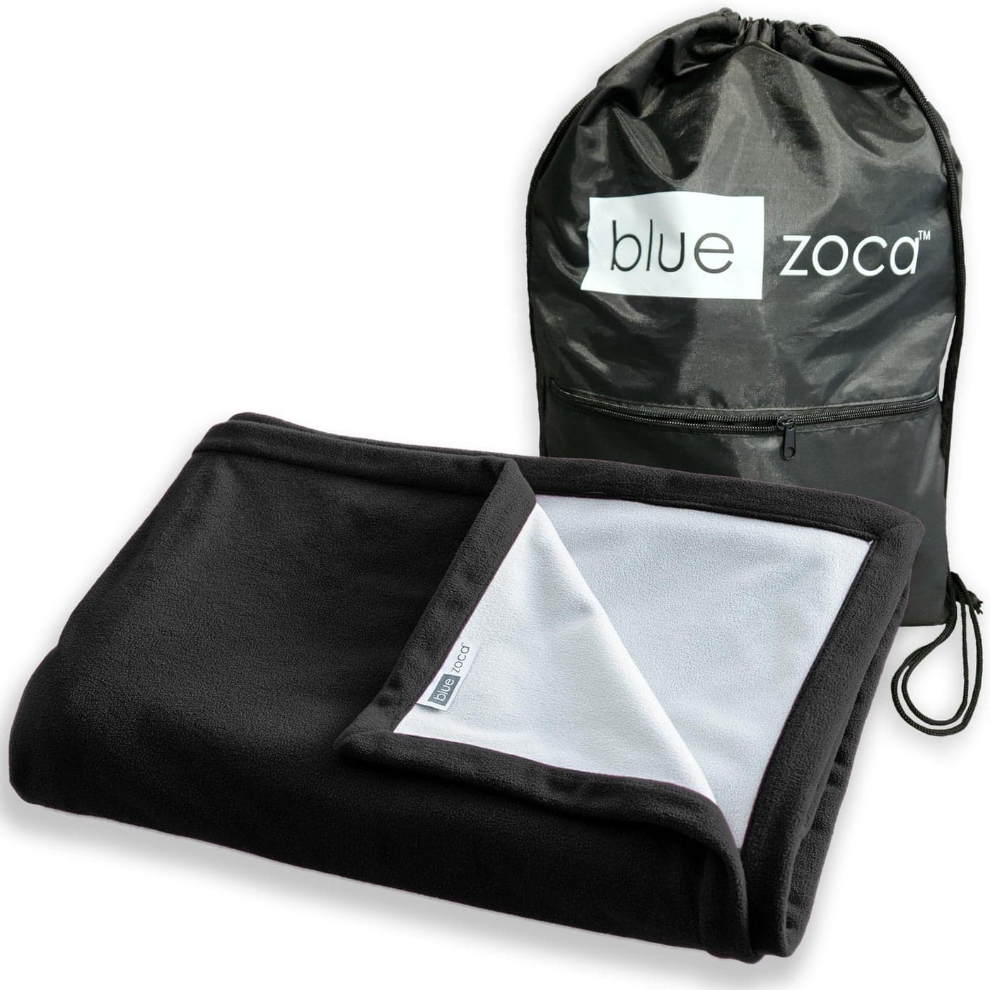 Blue Zoca Beach Blanket Waterproof Sandproof Waterproof Blanket for Camping Hiking Outdoor Sporting Events Picnics More Machine Washable Pet Friendly Travel Size 65x50in Black