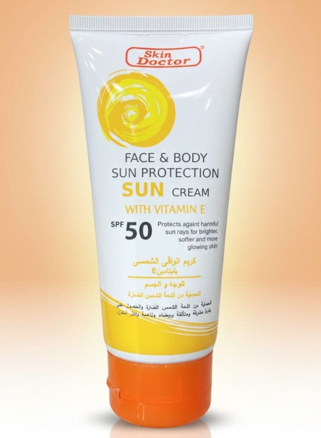 Face and Body Sun Protection Cream with Vitamin E SPF50 150 grams Moisturizing Sunscreen for UV Protection