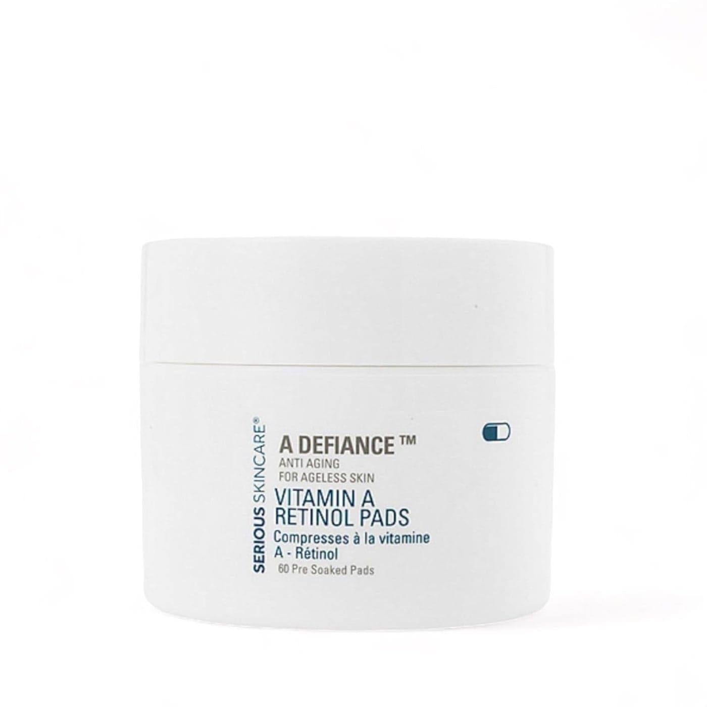 Serious Skincare A Defiance Vitamin A Retinol Treatment Pads AntiAging for Lines Wrinkles Dark Spots Skin Resurfacing Cushions for Facial Radiance 60 Count