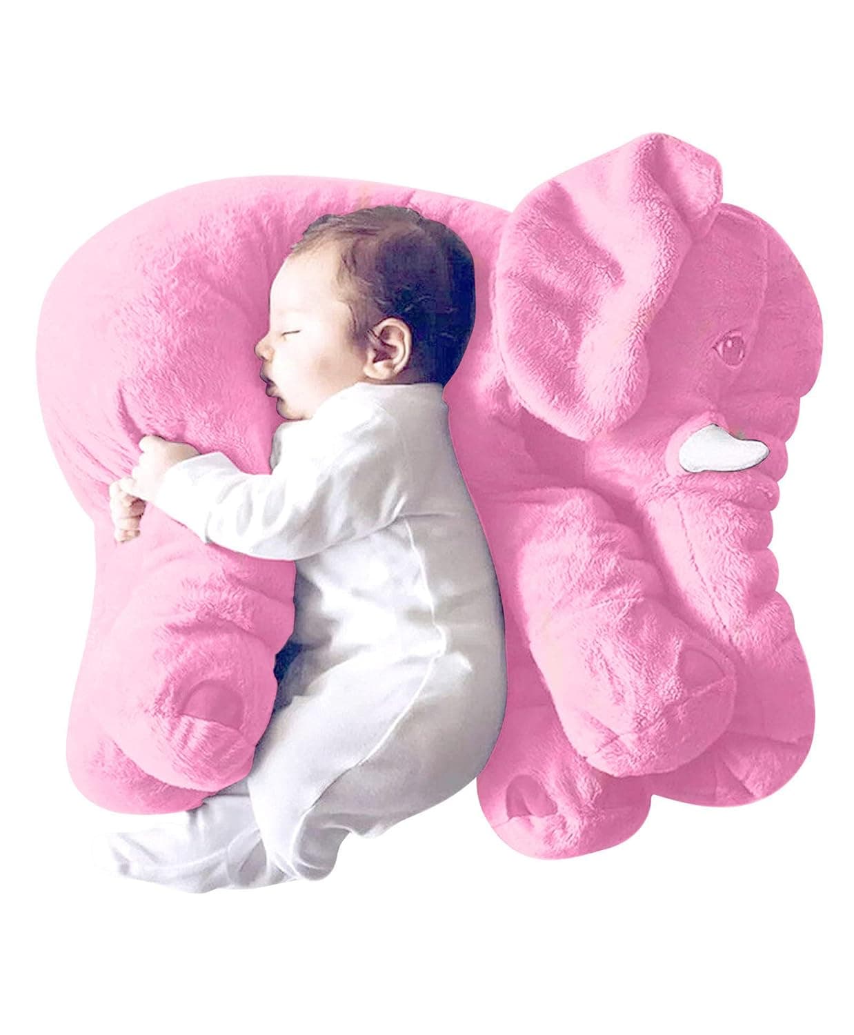 DearJoy Big Fibre Filled Baby Pillow and Stuffed Animal Elephant Soft Toy of Plush Hugging Pillow Material for Kids Boy/Girl as Birthday Gift (60 cm, Pink) Polyester