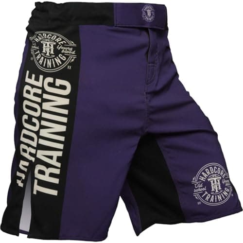 Hardcore Training Fight Shorts Recruit Black Green Red Purple Blue Men's Boxing MMA BJJ Grappling Kickboxing No Gi
