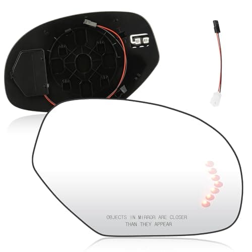 Passenger Right Side Power Heated Mirror Glass Fit For 2007-2014 Chevy Avalanche Silverado Suburban Tahoe/For Cadillac Escalade/For GMC Sierra Yukon, Turn Arrow Signal