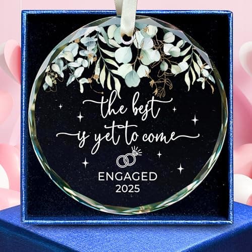 Engagement Gifts for Couples Gifts for Newly Engaged Couples Happy Engagement Gift for Her Bride to Be Just Engaged Ideas for Her Friends Glass Ornament 2025