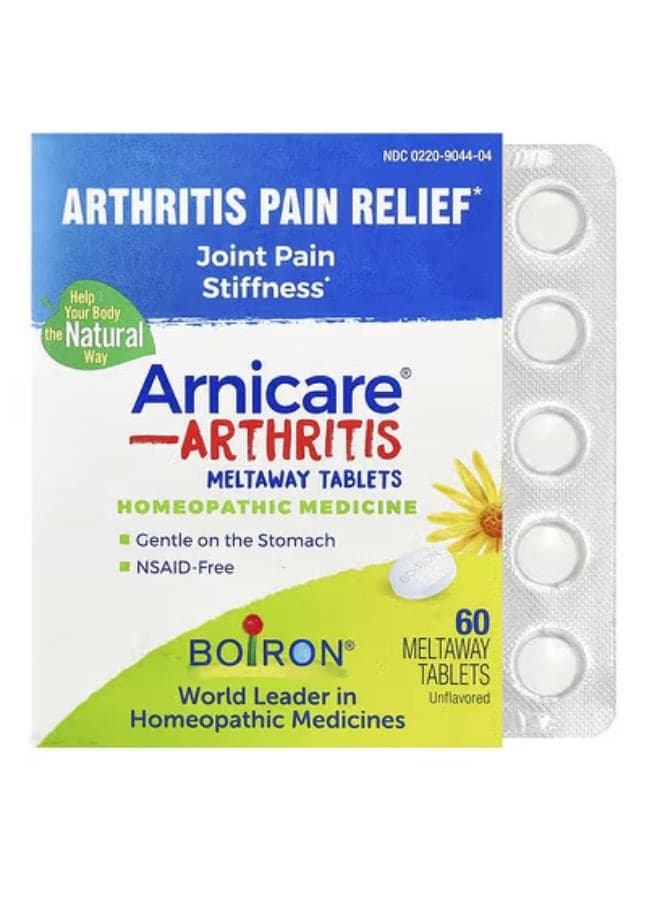 Boiron, Arnicare®, Arthritis, Meltaway Tablets, Unflavored, 60 Meltaway Tablets