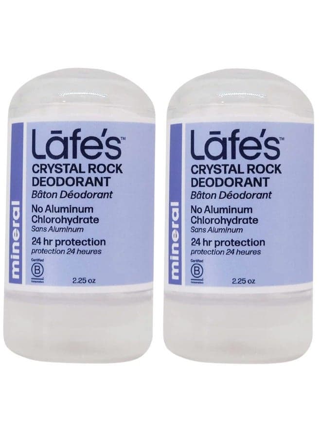 Crystal Rock Mini Stick Deodorant (Pack of 2) With Natural Mineral Salts, 2.25 oz Each