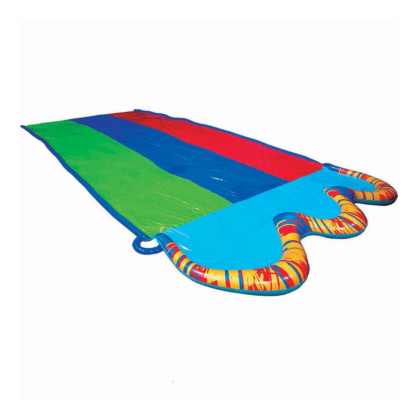 BANZAI Triple Racer Water Slide Length 16 ft Width 82 in Inflatable Outdoor Backyard Water Slide Splash Toy