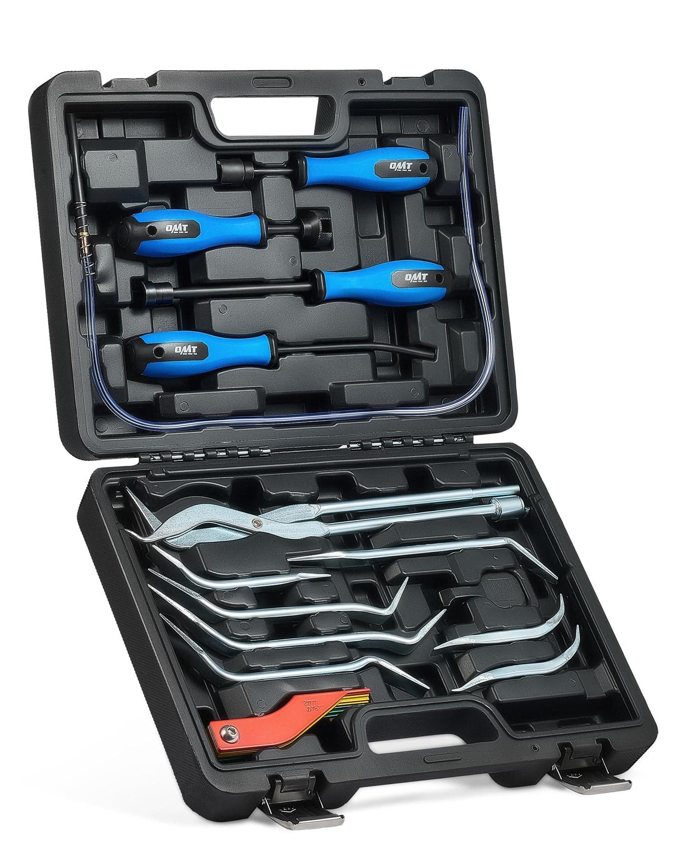 Orion Motor Tech 15 Piece Drum Brake Tool Kit Brake Drum Tool Kit with Brake Spring Compressors Brake Spring Pliers Drum Brake Adjustment Tool Brake Spring Remover and Installer Brake Lining Gauge