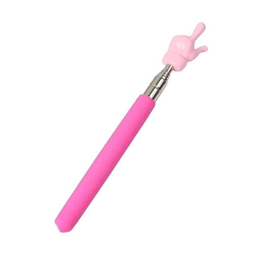 Teacher Pointer Sticks FingerPointer for ClassroomTelescoping Hand Pointer Retractable Classroom Pointer Fingers for Elementary School Kindergarten TeacherClassroom Supplies 1 PCS Pink