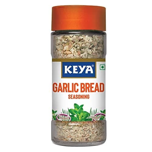 Keya Garlic Bread Seasoning |All Natural & Healthy Spice Blend| Glass Bottle | Premium Herbs and Spices I No Preservatives | 50g