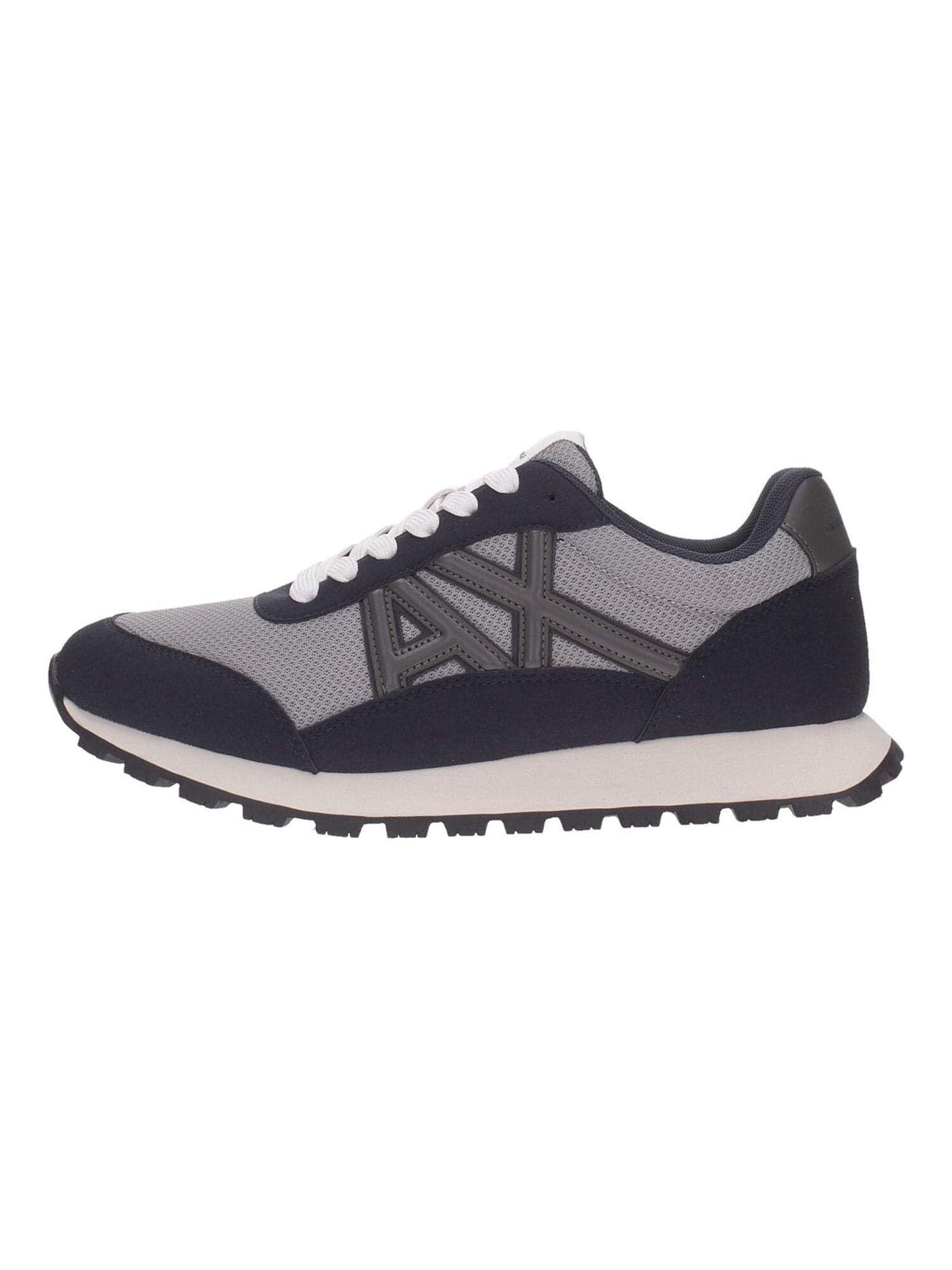 Armani Exchange Men's Drop Sneaker, Deep Navy/Gray/Chime, 8