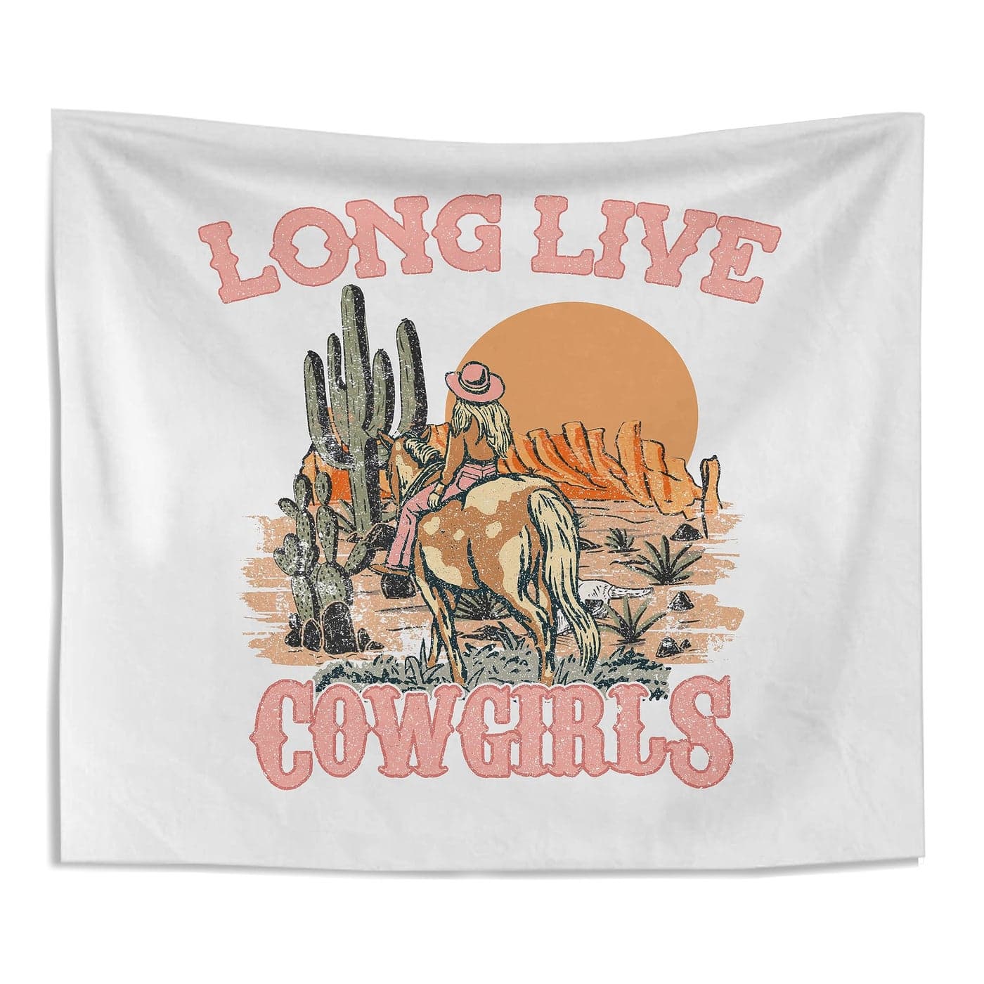 Knibeo Western Cowgirl Wall Tapestry 50x60 Inch Country Tapestry for Teen Girls Room Decor Cowgirl Gifts for Women