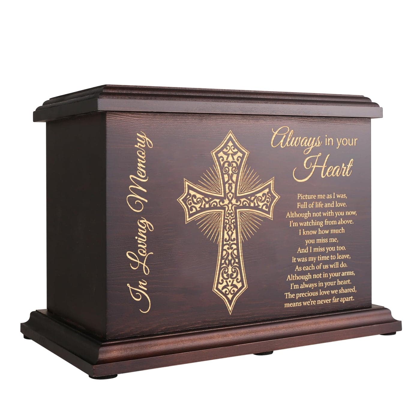 DGDCDV Cremation Memorial Urns for Human Ashes Adult Male Female Wooden Urns Box and Casket for Ashes Men Women Child Large Burial Funeral Urns for Ashes Holds Up to 270 LBS