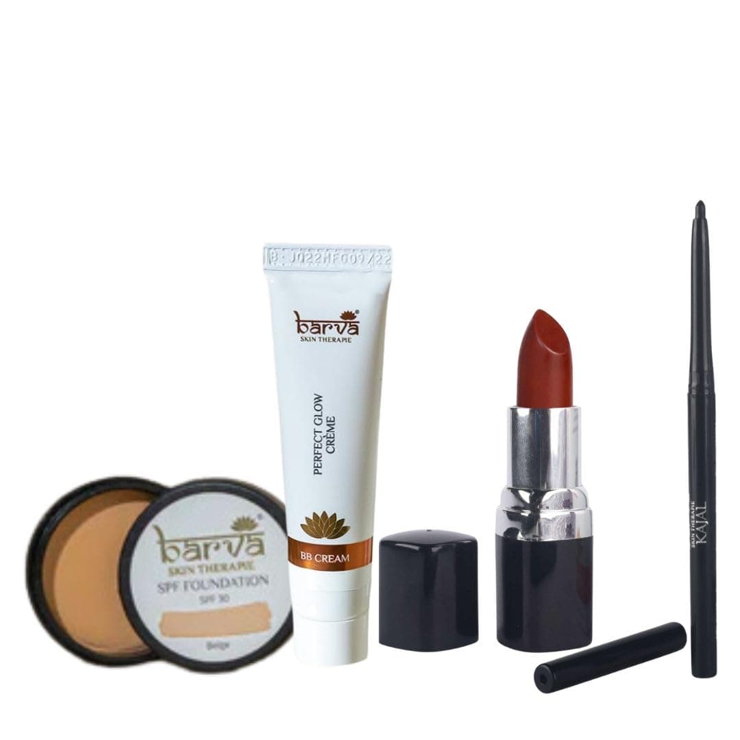 Barva Simple Makeover Kit GheeEnriched Makeup Contains BB Cream 10ml Kajal Beige Foundation Lipstick Fuchsia