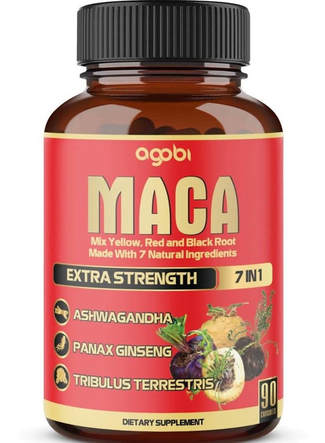 Maca Root Capsules - Supports Natural Health - Energy - Performance & Mood Supplement - Enhanced Blood Flow 3-Month Supply