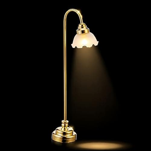 Mini Dollhouse Lamp 112 Scale Light Miniature Small Table Lamp Dollhouse Accessories 06X41 Inches
