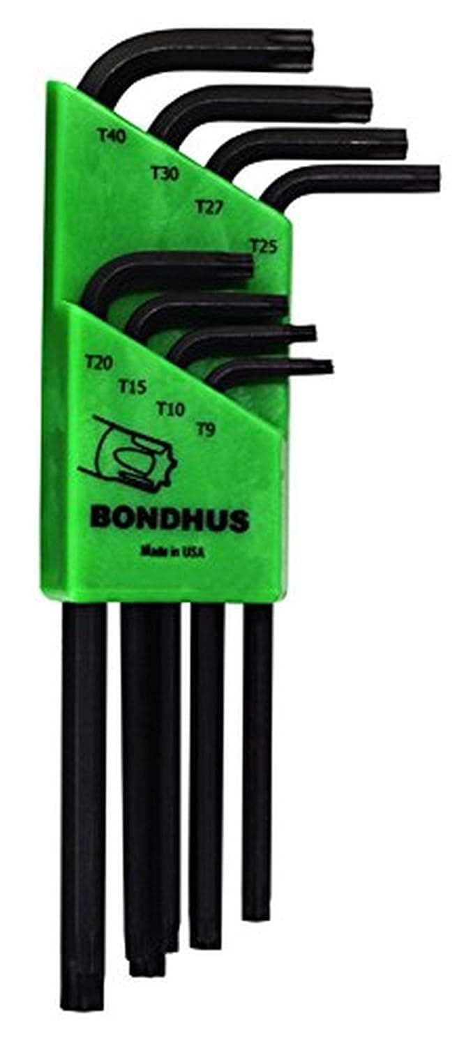 Bondhus 32434 Tamper Resistant Star L Wrenches Long Length Set of 8 Sizes TR9TR40