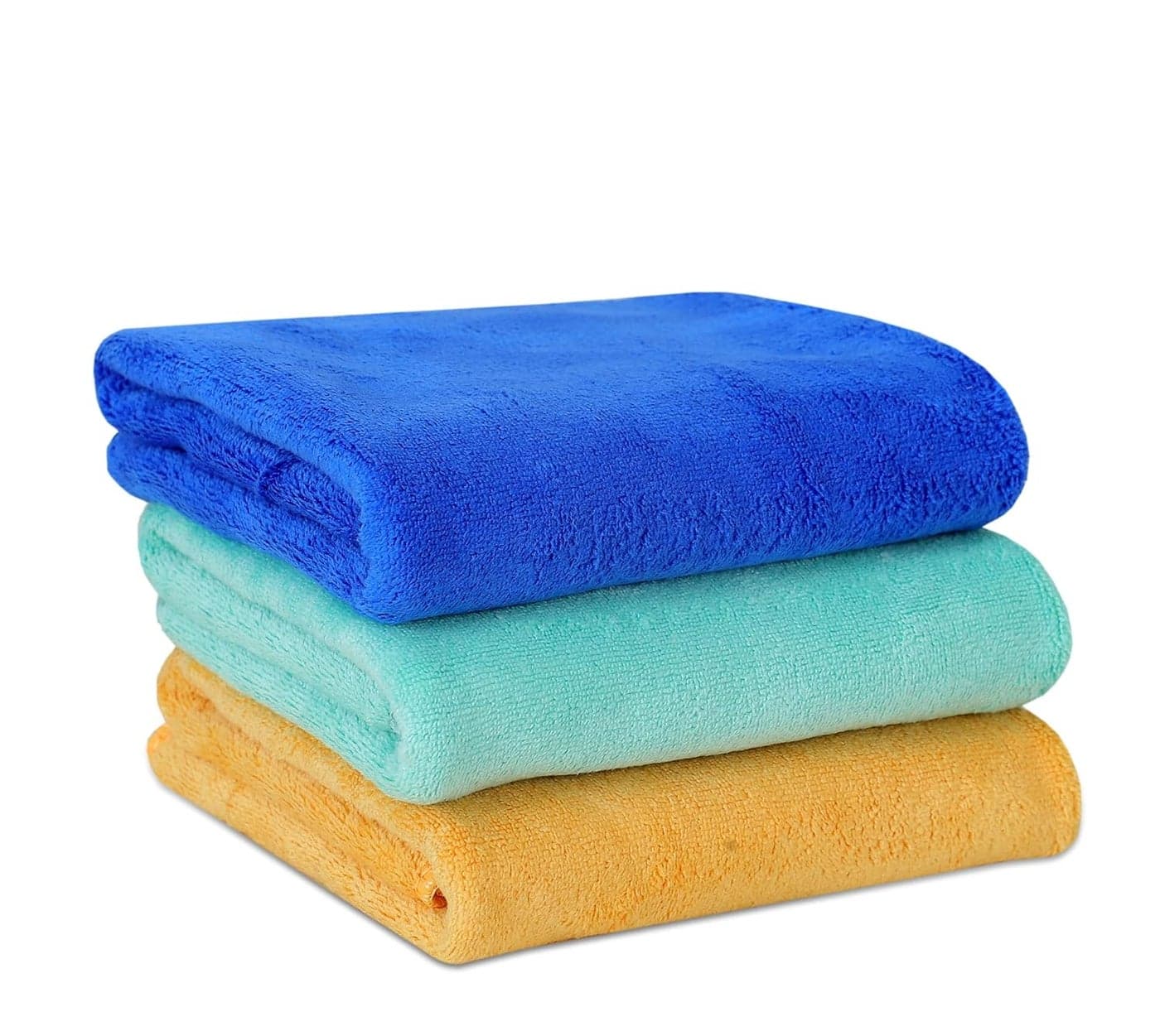 Yellow Weaves Super Soft Microfiber Hand Towels, Gym & Workout Towels 400 GSM(3 Pieces, Multi Colors)