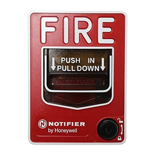 Notifier NBG12LX Fire Alarm Addressable Pull Station Key Lock Red