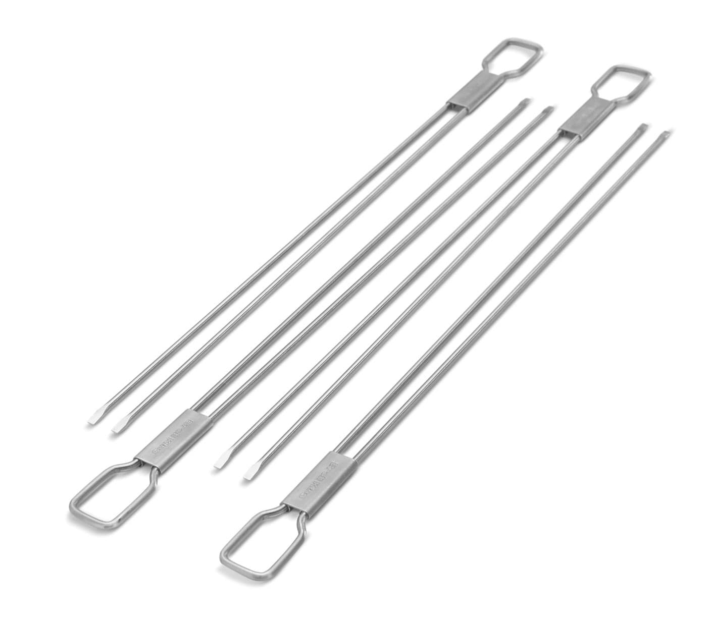 Broil King 64049 Stainless Steel Dual Prong 12-Inch Grilling Skewers, 4-Pack
