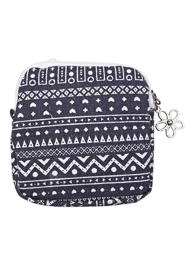 Printed Coin Purse Black/White