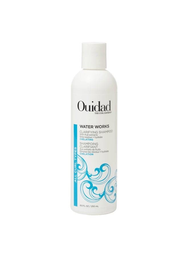 Water Works Curly Hair Shampoo, Clarifying Shampoo for Build Up, Removes Impurities, Maintains Curls' Natural Moisture, For All Curl Types