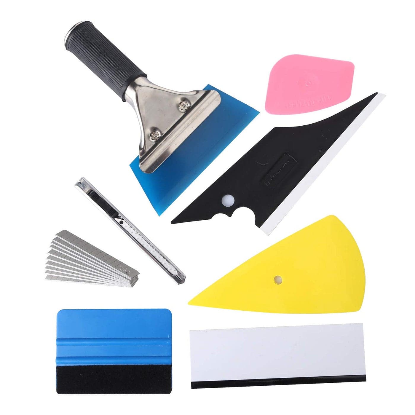 GISSVOGEEK Car Window Film Tinting Tools Window Tint Kit Window Tinting Tools Auto Vinyl Wrap Installation Kit Window Tint Installation Tools 8 in 1 Vinyl Wrap Kit with Squeegee for Window Tint