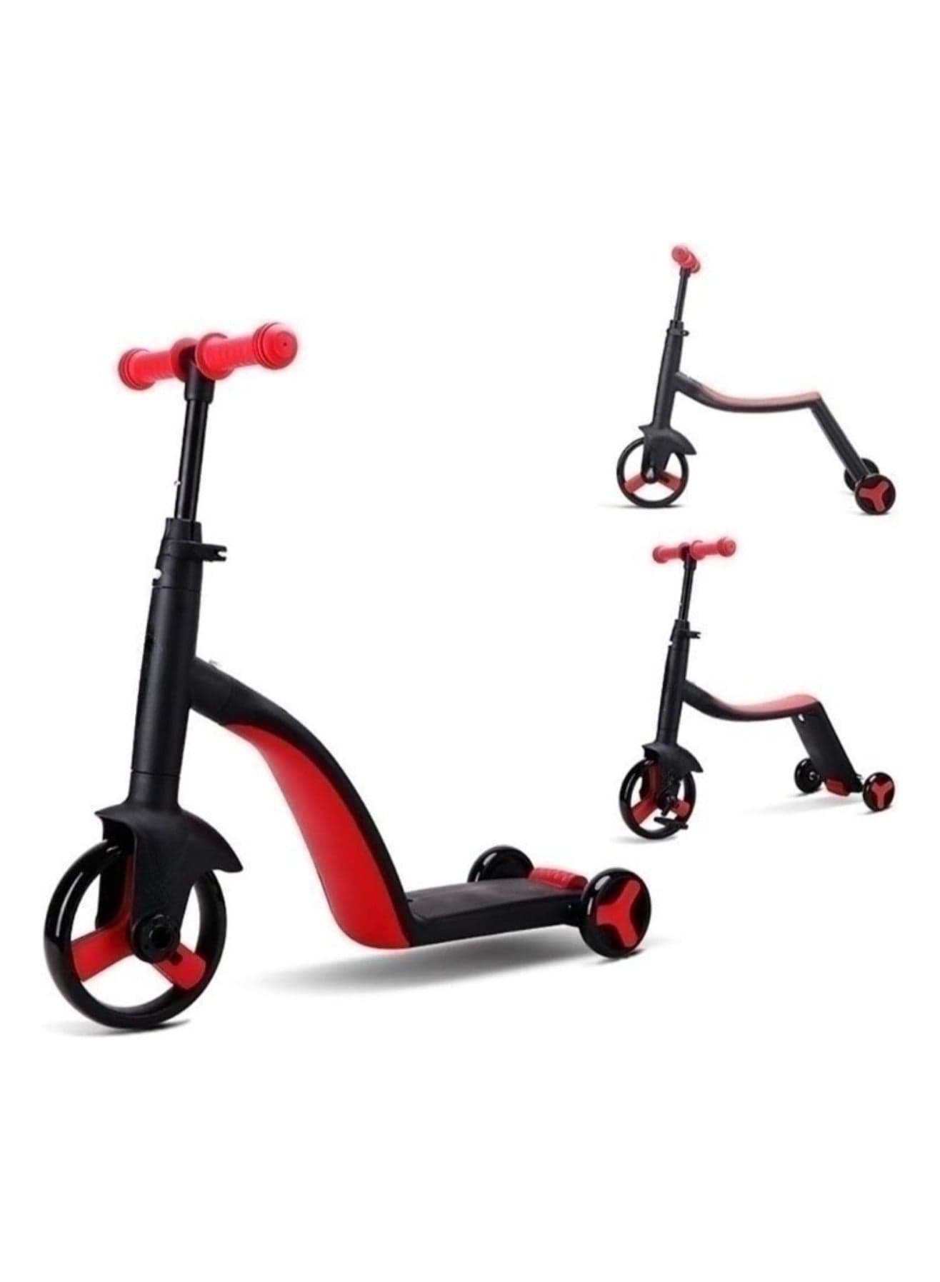3 In 1 Convertible Tricycle Balance Bike Kick Scooter For Kids Assorted