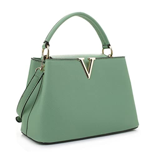 EVVE Women's Small Satchel Bag Classic Top Handle Purses Fashion Crossbody Handbags with Shoulder Strap | MINT
