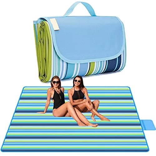 Lchkrep Picnic Blanket Beach Blankets 80x60 Large Sandproof Waterproof Camping Portable Travel Blanket Play Mat for Outdoor Indoor Family Beach Park GrassHiking Music Festival
