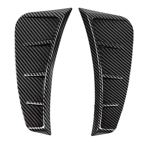Yuecoom Fender Vents, Car Fender Air Vent Trim Cover, Side Air Vent Trim, Pair Front Bumper Side Air Vent Trim Exterior Carbon Fiber Style Universal Decoration