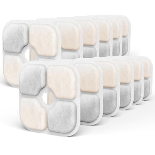 SAMANIJA 12-Pack Cat Water Fountain Filters, Compatible with Catit PIXI Pet Fountain Keep Your Cat Healthy and Hydrated
