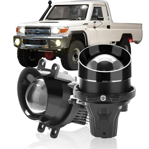 ZNEOEW 3 Inch Bi-LED Projector Fog Lights Kit for Toyota Land Cruiser Prado 150 2009-2013, 20000LM 6000K/4500k3000K 3 Colors Fog Driving Lamp High/Low Beam, High Low Beam Laser Lens, Easy Install