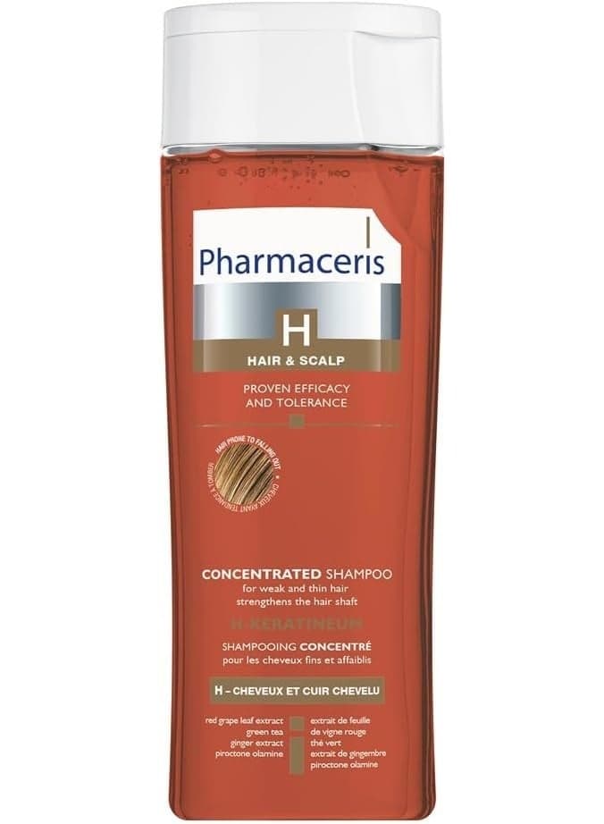 Pharmaceris H Keratineum Shampoo For Weak Hair, 250 Ml – Red Grape Leaf Flavonoids Provitamin B5 Camellia Sinensis For Hair Loss Reduction And Strength Restoration