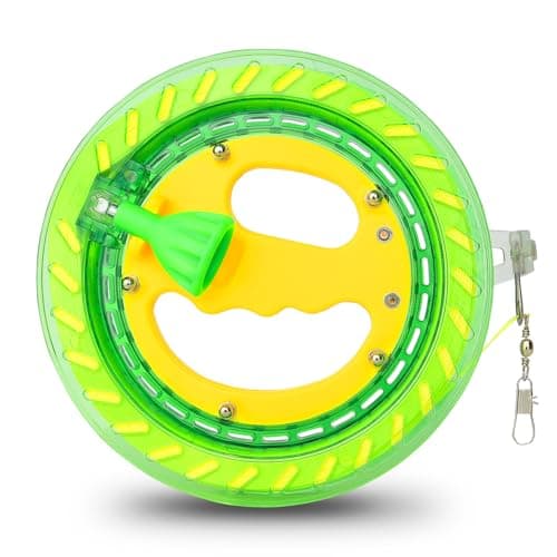 YFAFENGS Kites Reels for Adults Professional Kite String Reel Winder for Adults 1000FT Line Spool Kite String Spool with Lock for Outdoor KitesGreen 7 inches
