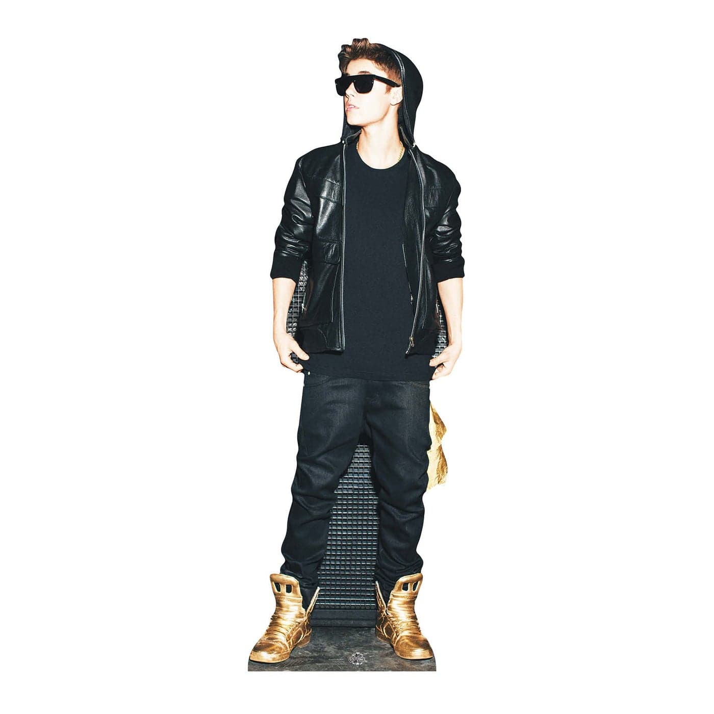 Star Cutouts Ltd SC581 Star Cutouts Cut Out of Justin Bieber Hoodie and Gold Shoes Solid Regular