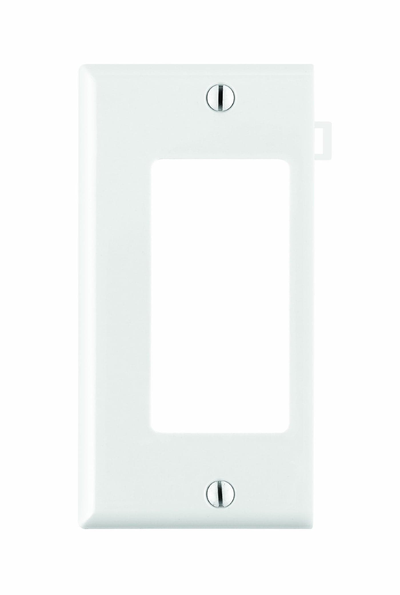 Leviton 1Gang DecoraGFCI Device Wallplate Sectional Thermoplastic Nylon Device Mount End Panel PSE26W White