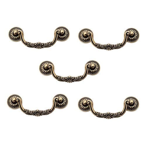 Mgoodoo 5PCS 378 Hole Center Vintage Antique Bronze Door Handle Furniture Knobs Pull for Kitchen Cabinets Cupboard Closet