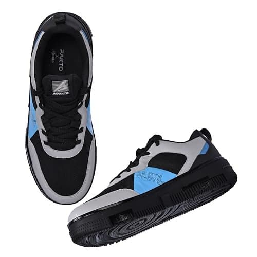 Impakto Studio Head Men's Sneakers | Lightweight & Soft Cushioned Insole | Comfortable & Tripple Density Sole | Trendy Lace-Up Casual Shoes for Casual Outings, Running & Trainning Sky Blue